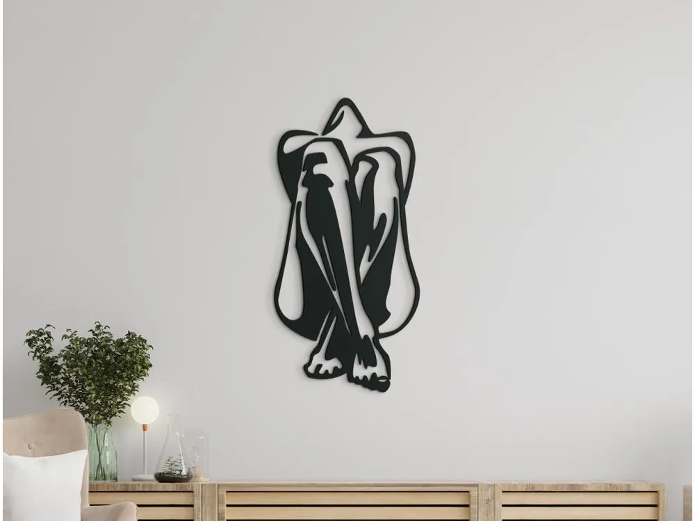 Schneller Versand Holzsticker für die Wand FRAU