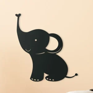 Holzsticker fürs Kinderzimmer ELEFANT Nur Für Kurze Zeit