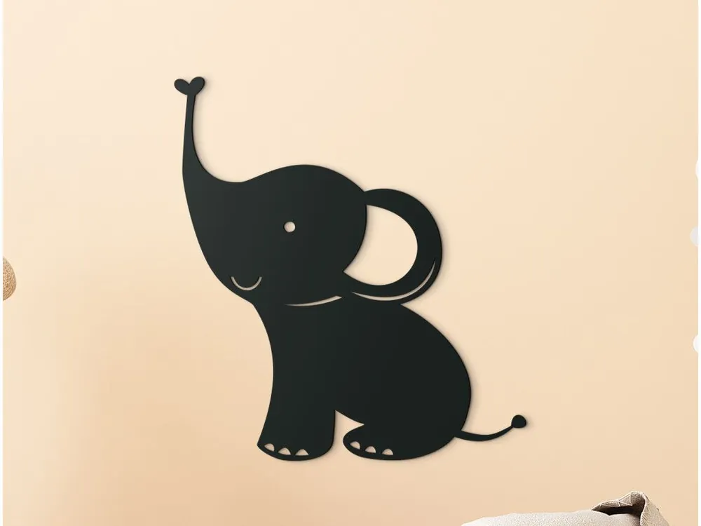 Holzsticker fürs Kinderzimmer ELEFANT Nur Für Kurze Zeit