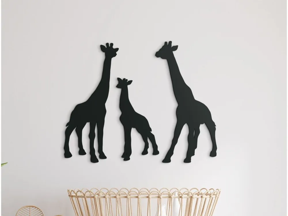 Holzsticker fürs Kinderzimmer GIRAFFENFAMILIE Schneller Versand