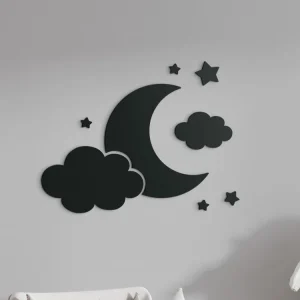 Neu Holzsticker fürs Kinderzimmer KLEINER MOND