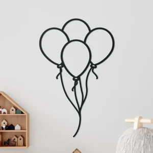 Echt Holzsticker fürs Kinderzimmer ZUSAMMENGEBUNDENE LUFTBALLONS