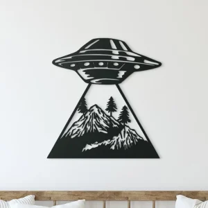 Holzsticker UFO Kostenloser Versand