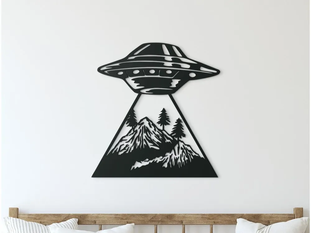 Holzsticker UFO Kostenloser Versand