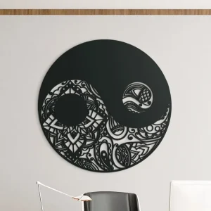 Holzsticker Yin-Yang Echt
