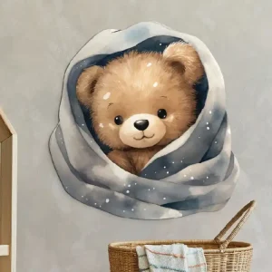 Kinderbild Eingekuschelter kleiner Bär Super-Preis