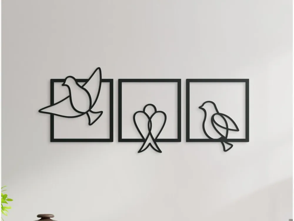 Aktuell Holzsticker KLEINE VÖGEL