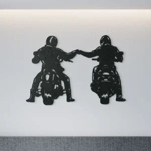 Neue Ware Holzsticker MOTORRADFAHRER