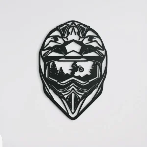 Holzsticker MOTORRADHELM Kostenloser Versand
