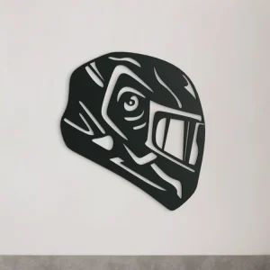 Aktuell Holzsticker Motorradhelm