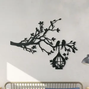 Holzsticker SCHWALBEN AUF EINEM AST Heißes Angebot