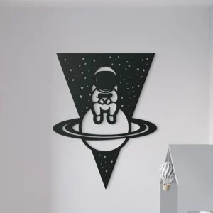 Holzsticker SITZENDER ASTRONAUT Nur Heute
