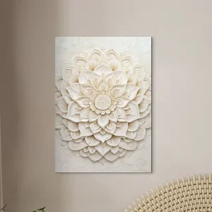 Jetzt Kaufen Mandala für die Wand Weiße Blume der Ruhe