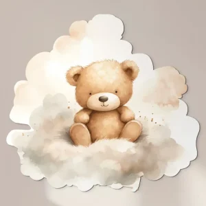 Kindersticker Kleiner Bär auf Wolke Preiswert