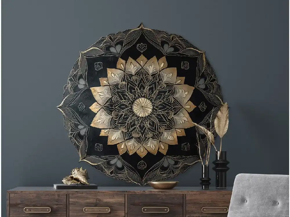 Markenware Kreisrundes Mandala Goldene Tiefe