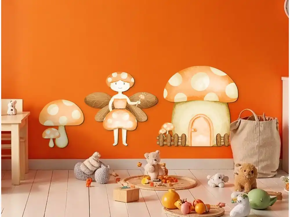 Sale Kinderdekoration für die Wand Fee und Fliegenpilze