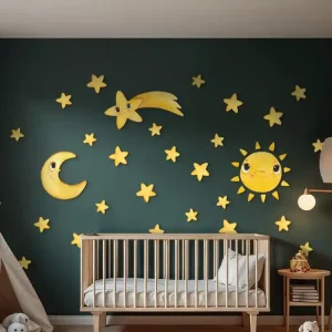 Kinderdekoration für die Wand Lächelnde Sterne Nur Heute