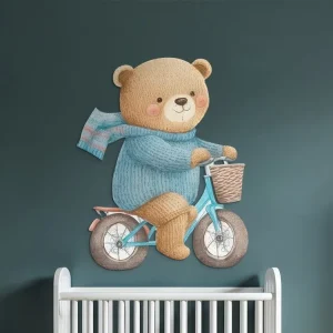 Ausverkauf Kinderdekoration Teddy auf dem Fahrrad