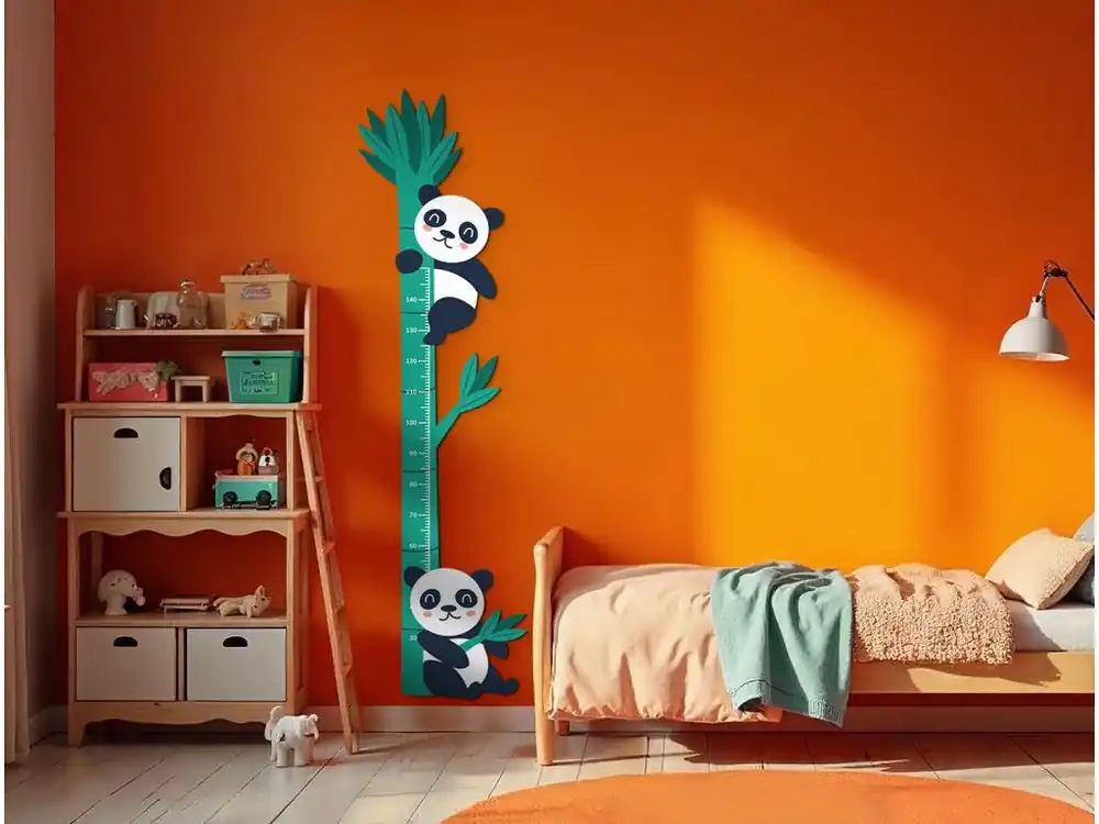 Kindermesslatte für die Wand PANDAS Günstig