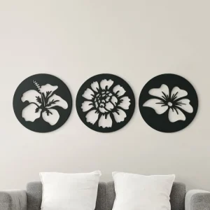 Kostenfreie Lieferung Mehrteiliges rundes Bild BLUMEN