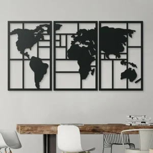 Zertifiziert Mehrteiliges Wandbild WELTKARTE