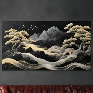 Minimalistisches Bild Stille der Berge Top-Angebot