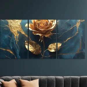 Modernes Bild Berührung der goldenen Rose Markenprodukt
