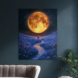 Bestpreis Modernes Bild Umarmt vom Mond