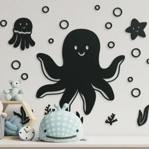 Top-Preis Set aus Kinderstickern für die Wand UNTERWASSERWELT (23 Stück)