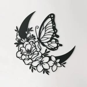 Neu Im Sortiment Sticker Blumenstillleben mit Schmetterling