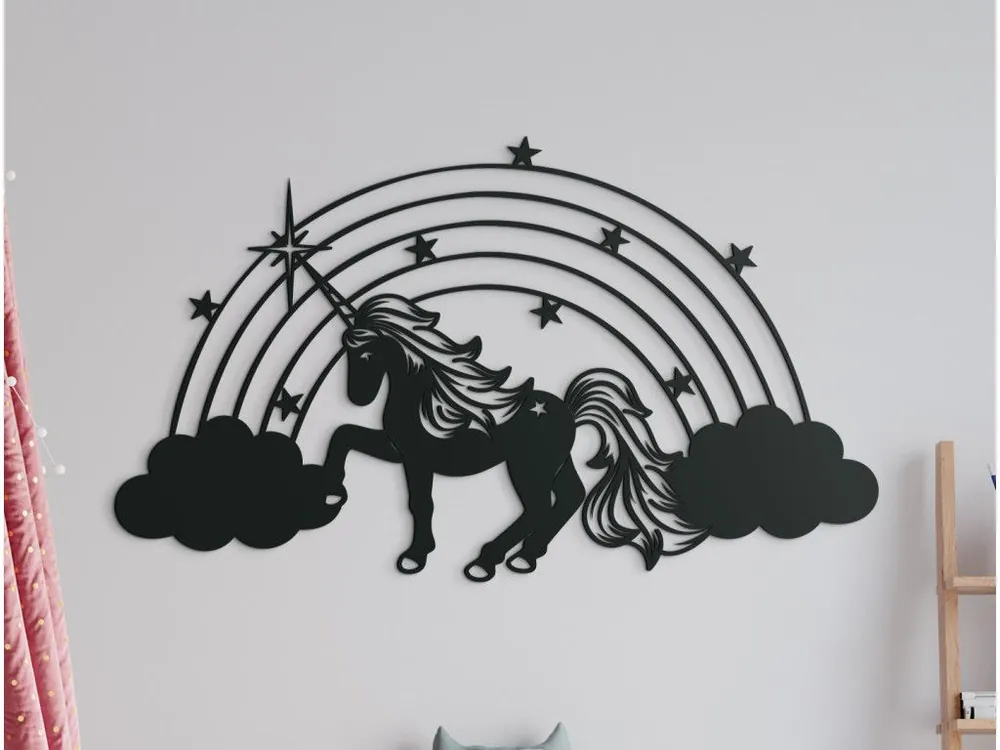 Sticker fürs Kinderzimmer EINHORN IN DEN WOLKEN Finale Aktion