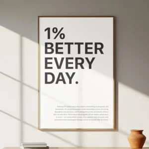 Echt Motivationsbild - 1% Better Every Day