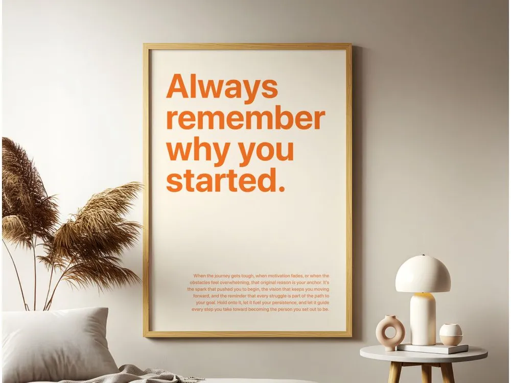 Neue Kollektion Motivationsbild - Always Remember Why You Started