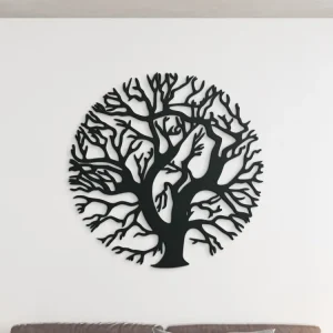 Sichere Zahlung Rundes Holzbild BAUM