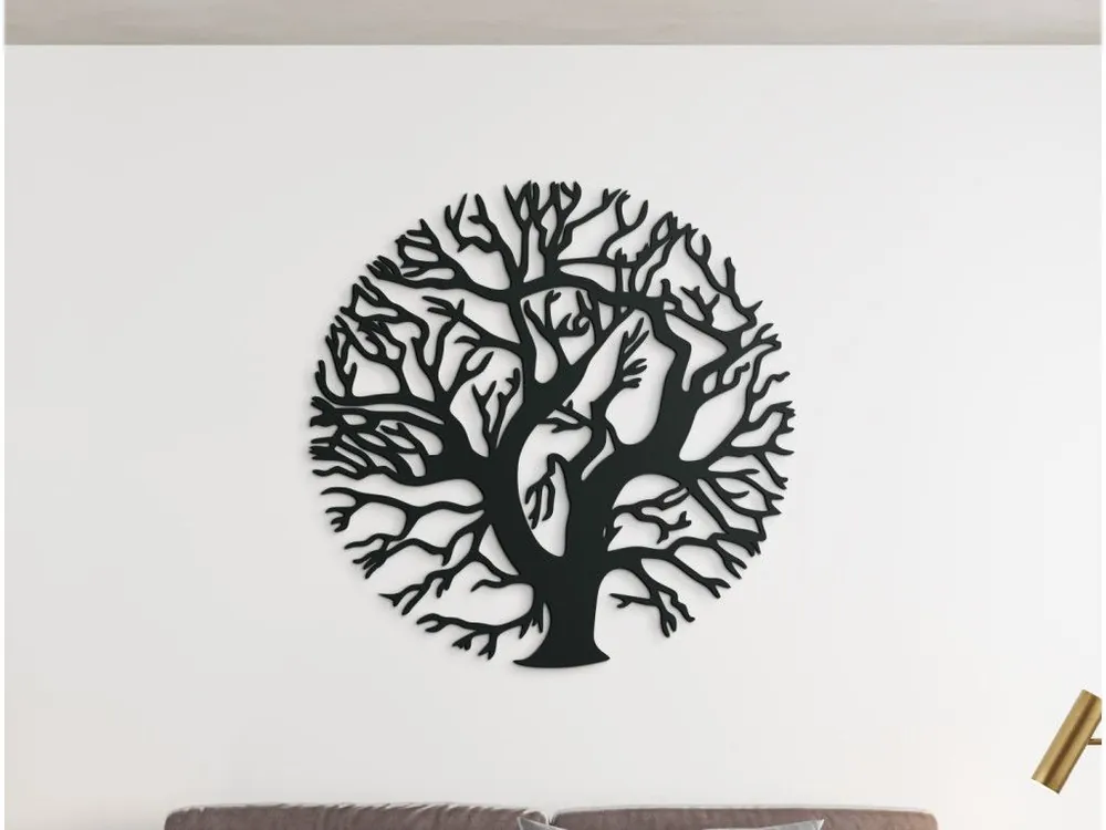 Sichere Zahlung Rundes Holzbild BAUM
