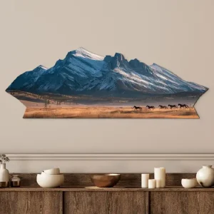 Mega-Angebot Wandbild Majestätische Pferde in den Bergen