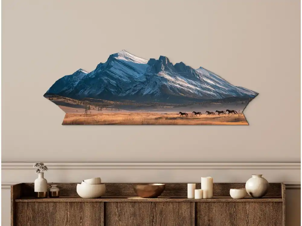 Mega-Angebot Wandbild Majestätische Pferde in den Bergen