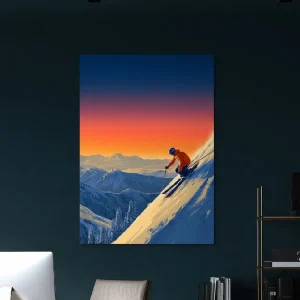 Wandbild – Abfahrt von den Gipfeln Schnäppchen