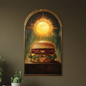 Geprüft Wandbild Berühmter Hamburger
