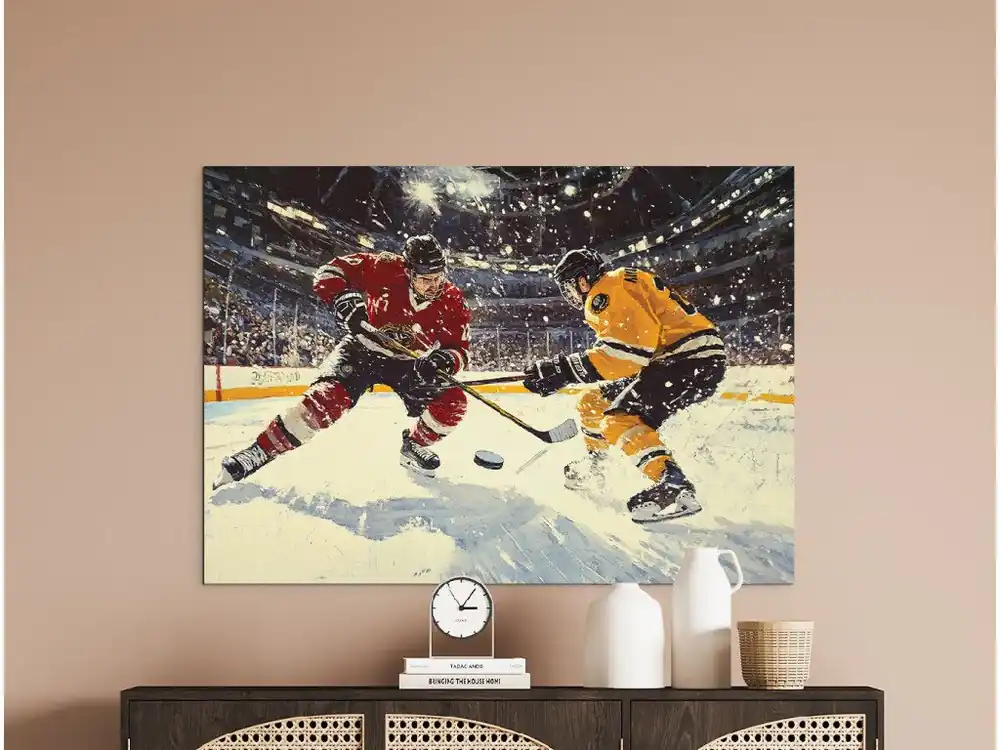 Kostenloser Versand Wandbild Eishockey-Challenge
