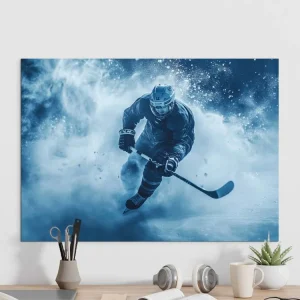 Gratis Versand Wandbild Eishockeyspieler