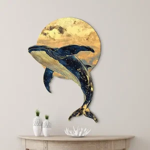Wandbild Walfisch mit Mond Kostenloser Versand
