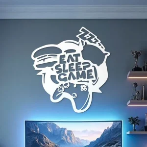 Günstig Wandsticker Eat Sleep Game