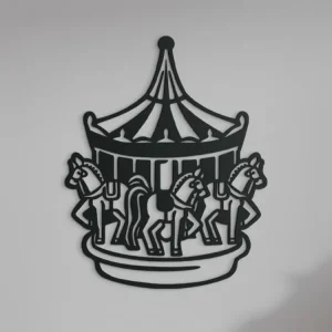 Letzte Chance Wandsticker für Kinder KARUSSELL MIT PFERDEN