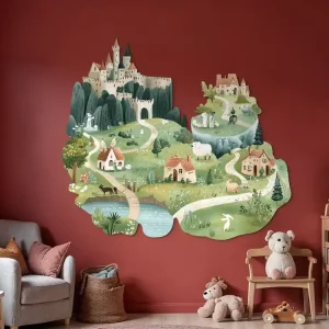 Wanddekoration Landschaft unter der Burg Sale