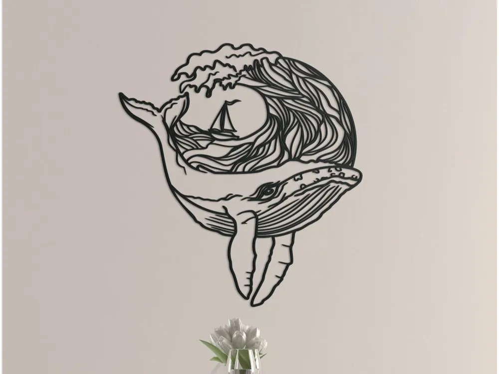 Kostenloser Rückversand Wandsticker WALFISCH