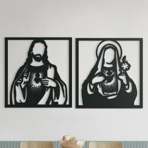 Sale Zweiteiliges Bild Herz Jesu und Herz Mariä
