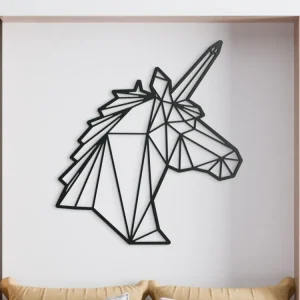 Kracherpreis Wandsticker für Kinder POLYGONALES EINHORN