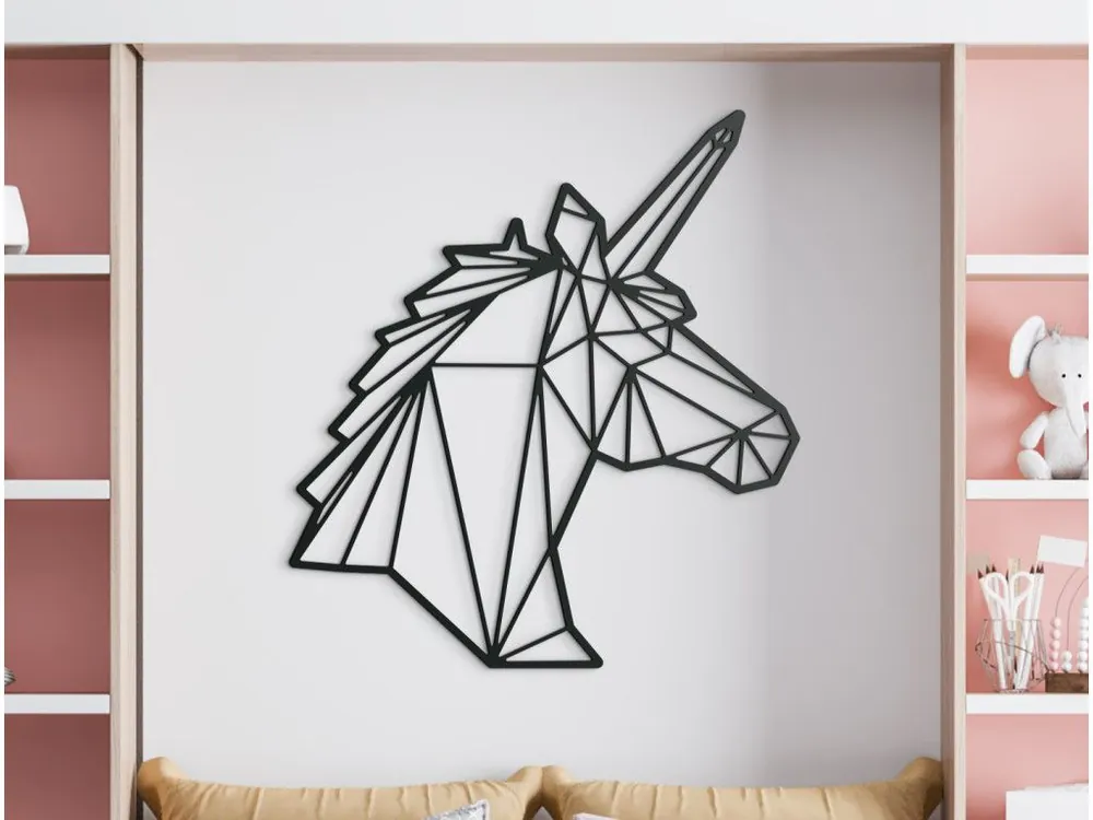 Kracherpreis Wandsticker für Kinder POLYGONALES EINHORN
