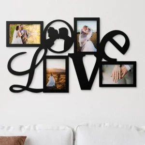 Hölzerner Fotorahmen LOVE für die Wand Geprüft
